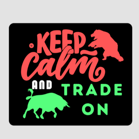Keep Calm and Trade On Square Mouse Pad for Traders