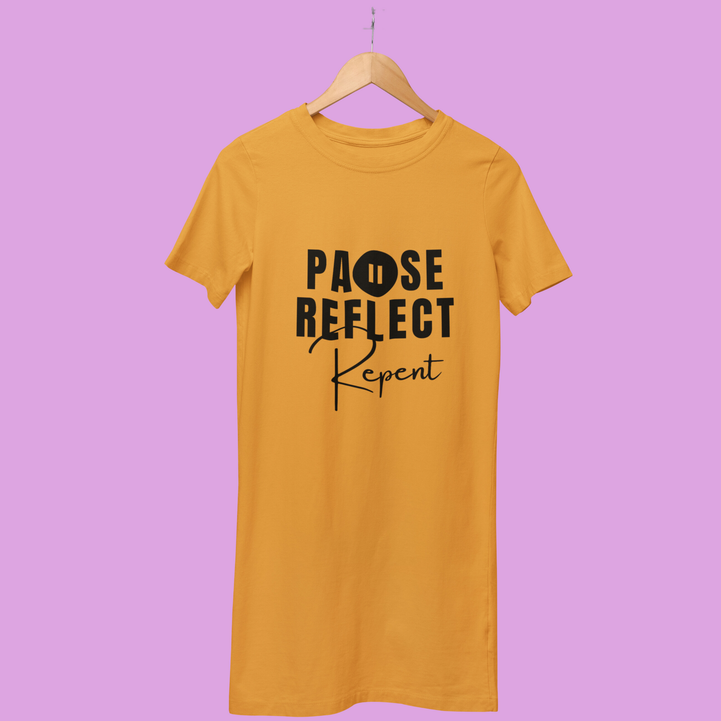 Pause Reflect Repent Women's T-shirt Dress
