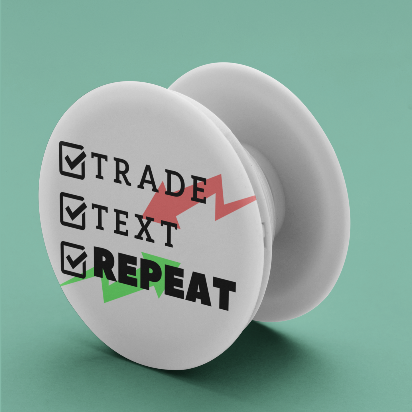 Trade Text Repeat Pop Socket for Trader